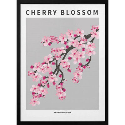 «Cherry blossom», art mural texturé encadré
