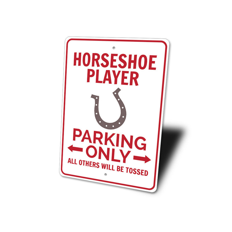 Enseigne de jeu Horseshoe, H 14 po x l 10 po x P 0,04 po