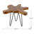 23.5X19.5X15.5" Brown Teak Wood Side Table