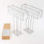 35.43" Modern Simple Silver Square Crystal Flower Stand For Wedding Birthday Party Events-125131231