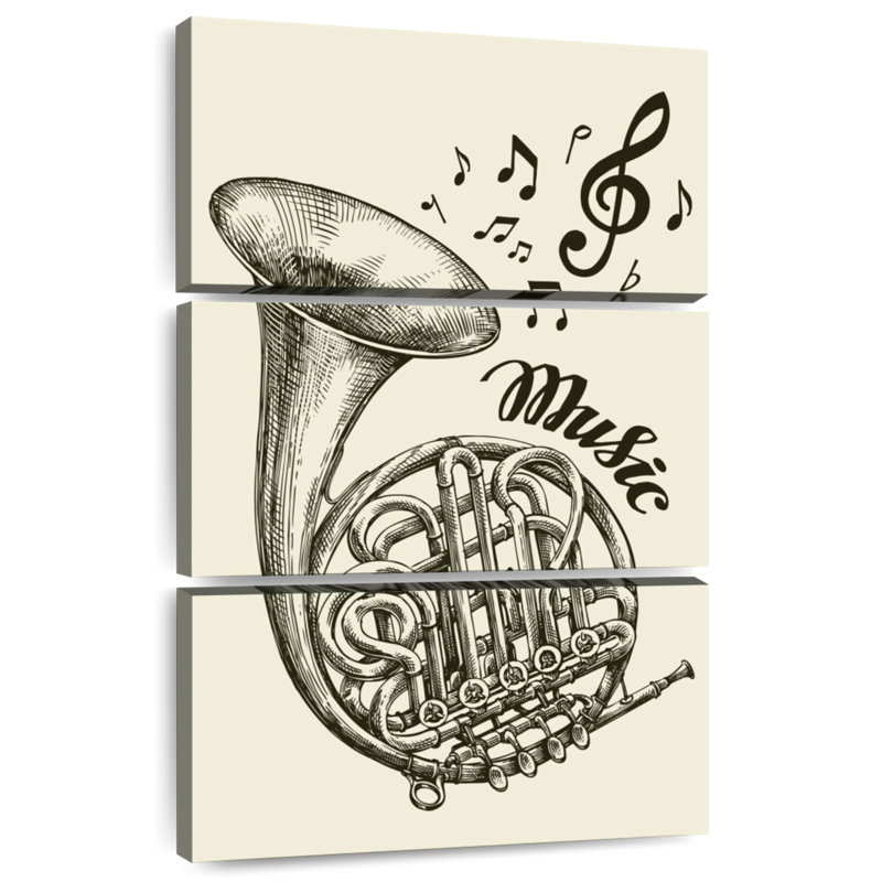 Abarca, cor français, musique, H 38 po x l 24 po