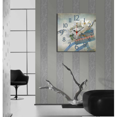 Horloge murale élégante 15,7 po x 15,7 po | 100% panneau de fibres à densité moyenne, épaisseur: 0,2 pouce | Décoration élégante pour le salon, la chambre à coucher et le bureau | Design moderne avec une esthétique minimaliste