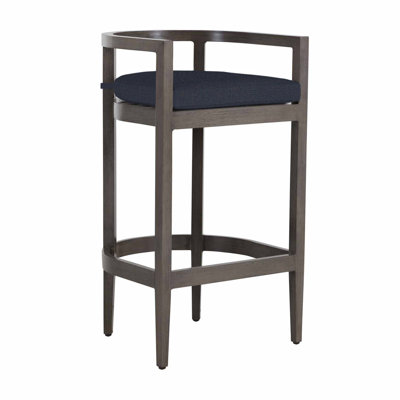 Santa Barbara Aluminum Outdoor 28.75'' Bar Stool with Cushion