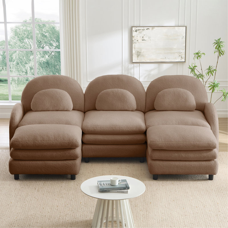 Canapé 3 places Teddy, 98.2" W, Camel Teddy
