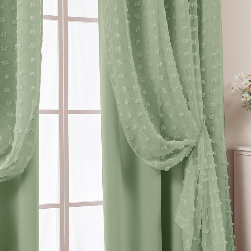 Rideau obscurcissant vert sauge