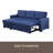 Convertible Upholstered Sectional Sofa With Pull-Out Chaise-1404881933