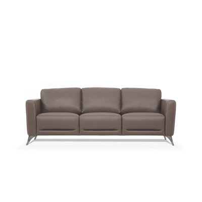 Malaga Taupe Leather Sofa (Assembled)