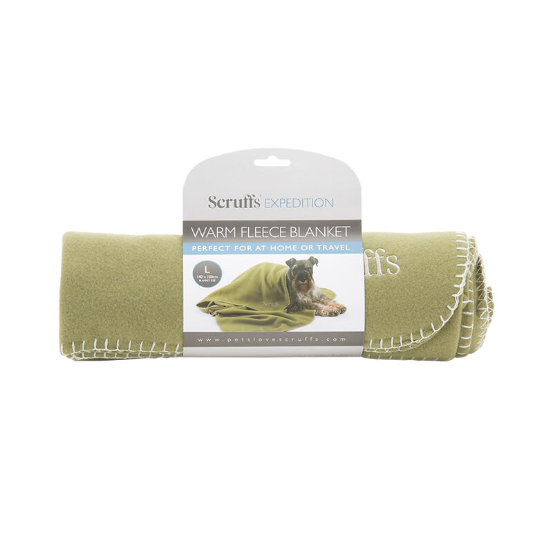 Fleece/Microfiber Pet Blanket, Khaki Green, 140cm x 100cm