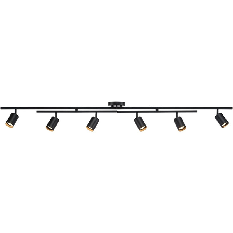 Éclairage sur rail électrique 6 lumières 59463, noir mat, centre ...
