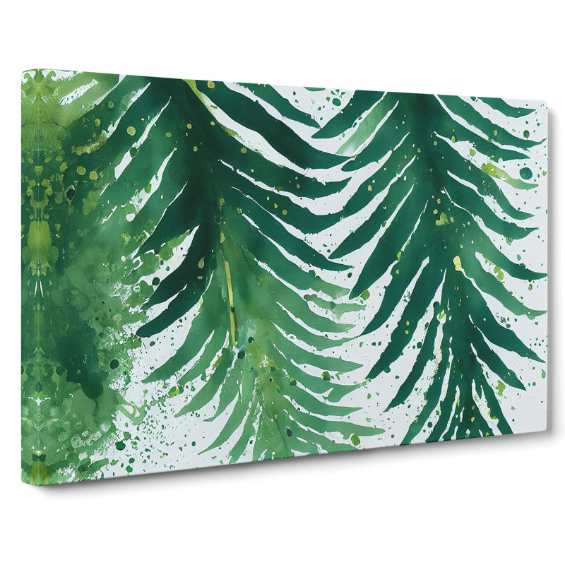Fern Leaf Splash Vol.1 - Wrapped Canvas, 40cm H x 60cm W x 3cm D