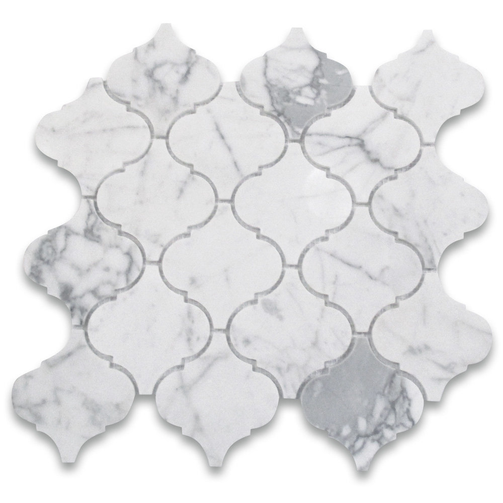 White & Grey Lantern Marble Mosaic Tile  Online Tile Store with Free  Shipping on Qualifying Orders