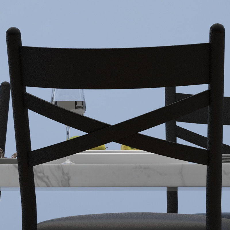 Tabourets de bar, tabourets de bar à hauteur de comptoir avec siège rembourré en polyuréthane, Noir, 2