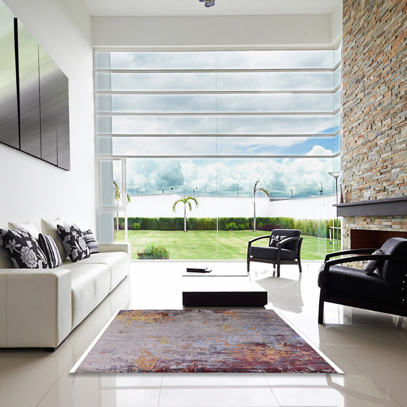 Cannon Abstract Indoor Rug, Square 4'