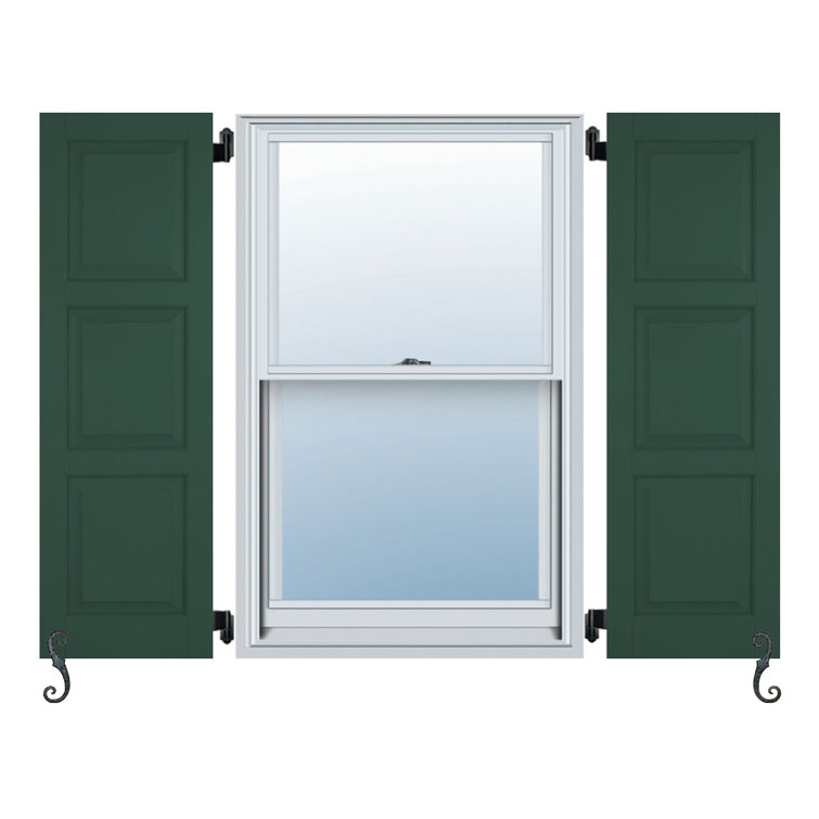 Atlantic Classic Three Equal Panels, Raised Panel Shutter Pair