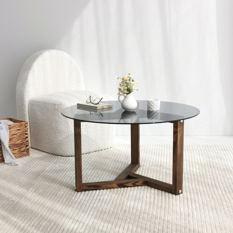 Dhurpati Cross Legs Coffee Table, Grey