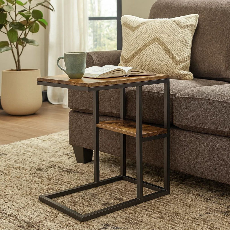 Solid Wood Top End Table