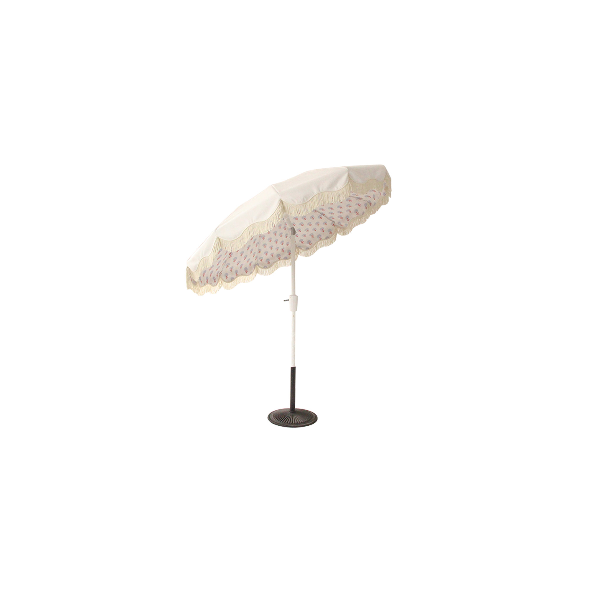 Lillie 7.5ft Garden Market Umbrella, White/Mira Bluebell
