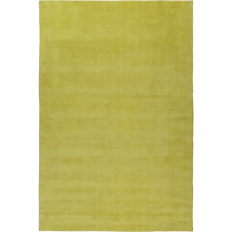 Farrow & Ball Plain Wool Melrose Yellow Area Rug, Rectangle 4' x 6'