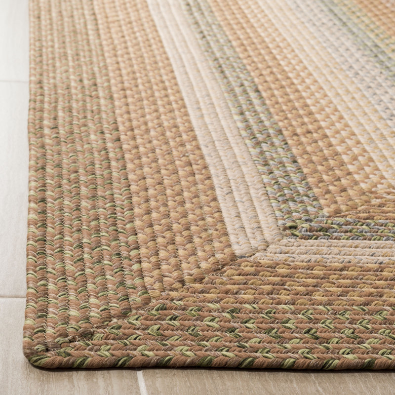 Tapis d'intérieur / extérieur géométrique tissé à la main Georgina, Rectangulaire 3 pi x 5 pi