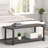 47" Industrial Entryway Bench with Storage