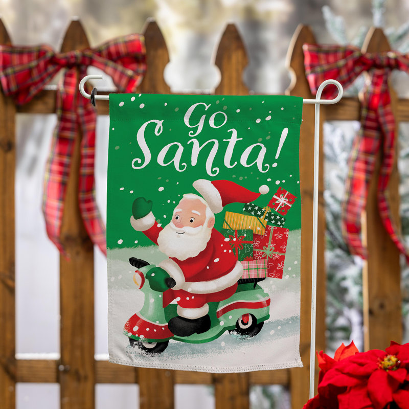 Drapeau de jardin Go Santa