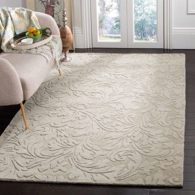 Tapis floral en laine tissé à la main Montreal