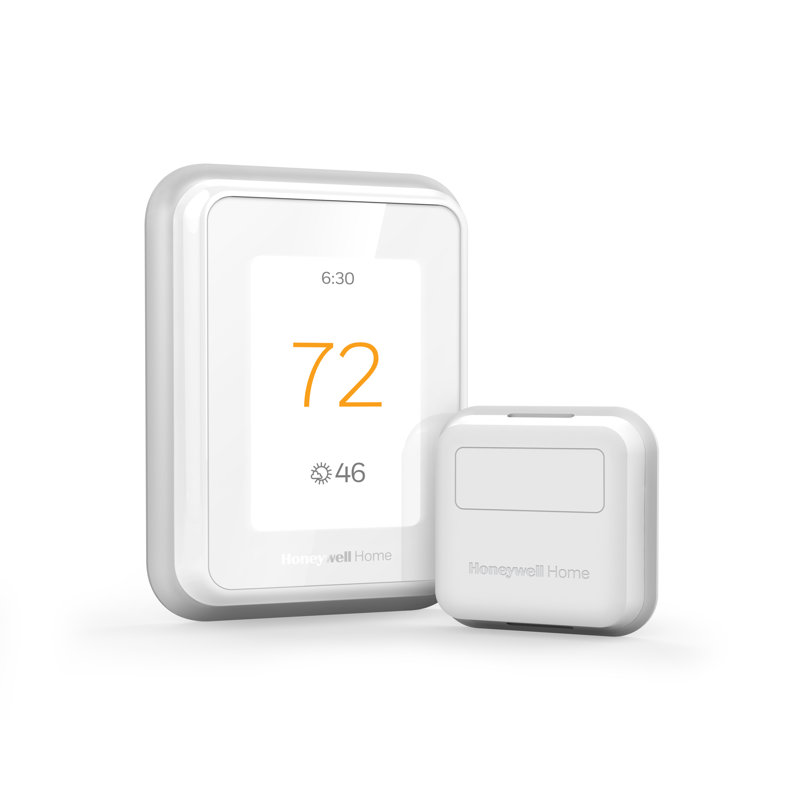 White Wi-Fi Smart Thermostat with Touchscreen Display