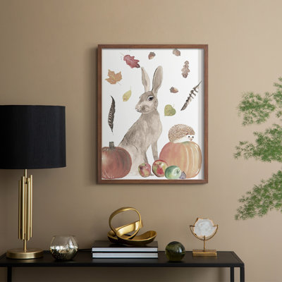 «CuteAutumnForest II», reproduction encadrée - bois massif