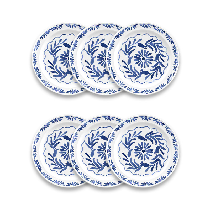 Assiette à salade en mélamine Azul - bleu - 8,5 po