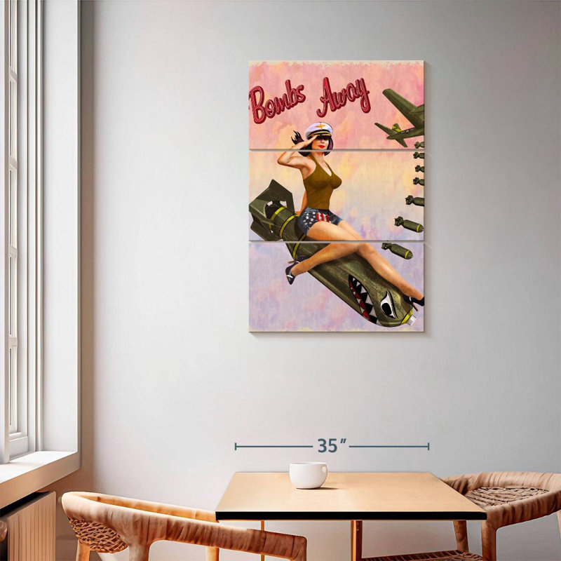 Mait Bombs Away, 57" H x 36" W