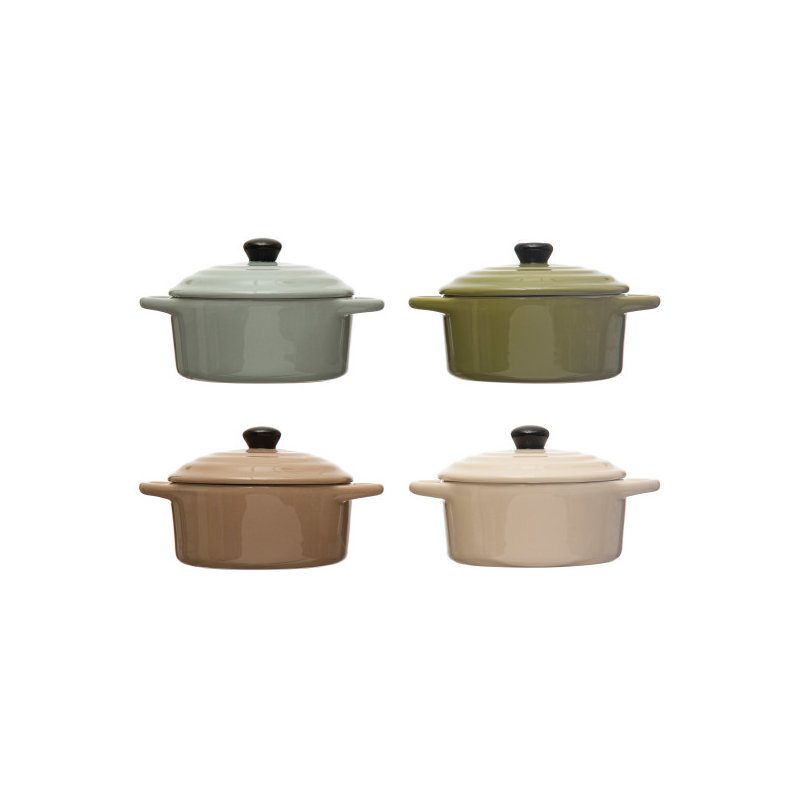 Creative Co-Op 4 Piece Stoneware Bakeware Set