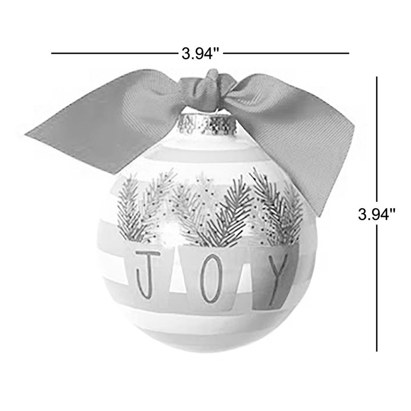 Ornement boule de verre joie branches