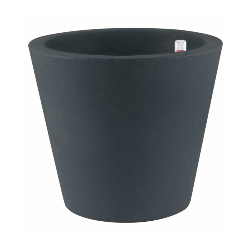 Cono Resin Pot Planter, 20" H x 19.75" W x 19.75" D, Anthracite
