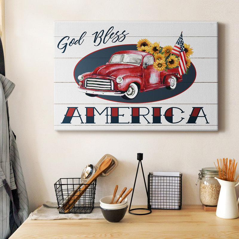 Toile tendue avec châssis God Godess America, H 8 po x l 12 po