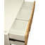Banc avec rangement en rotin et blanc