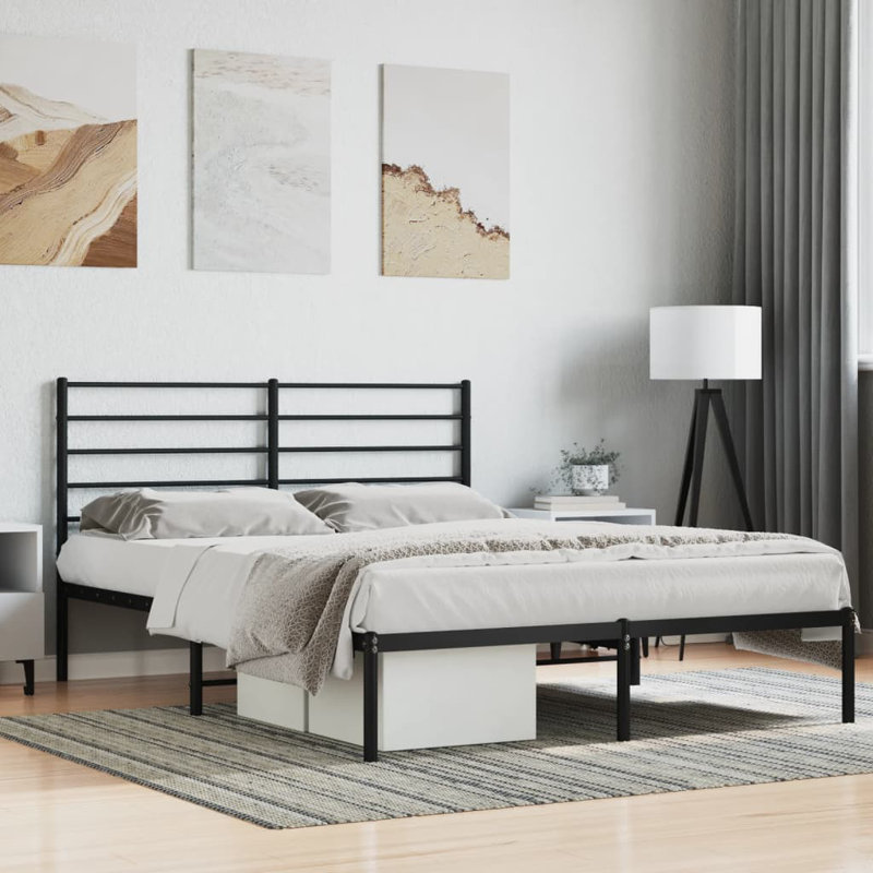 Makahla Bed, Black, 193 x 203cm