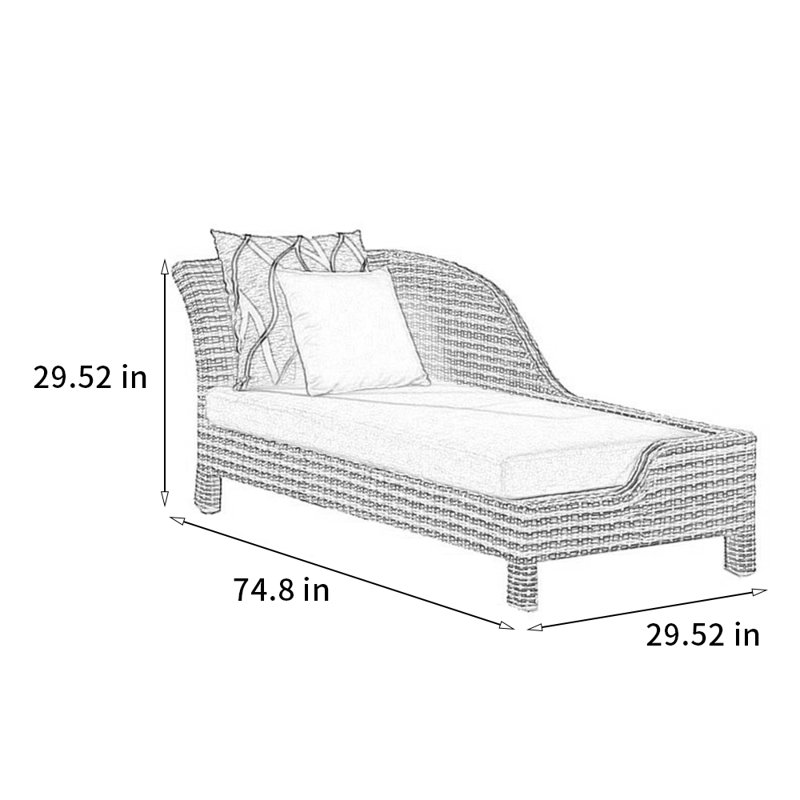 Chaise en rotin élégante et durable, Retour à gauche