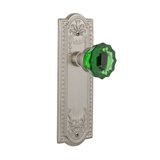 Meadows Plate with Crystal Emerald Door Knob