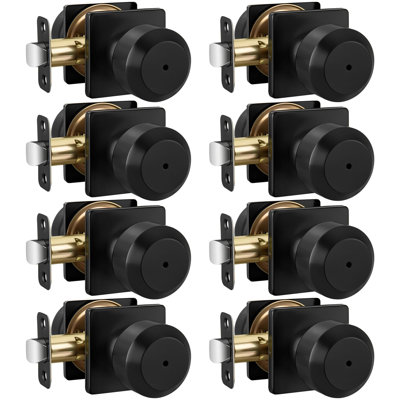 Poignées de porte intérieures noires mattes, poignées de porte de chambre à coucher, poignées de porte intérieures