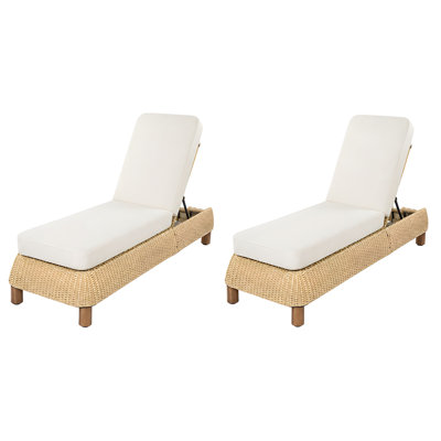 Outdoor Chaise Lounge Set with Cushions