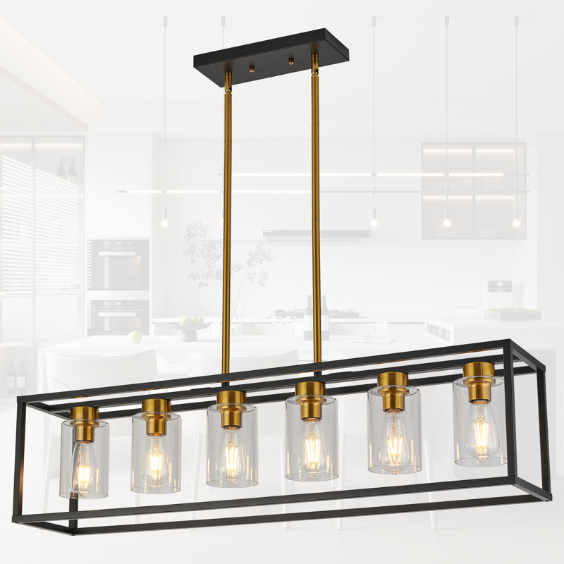 Allyn 5 - Light Pendant, Brushed Brass / Black, 6