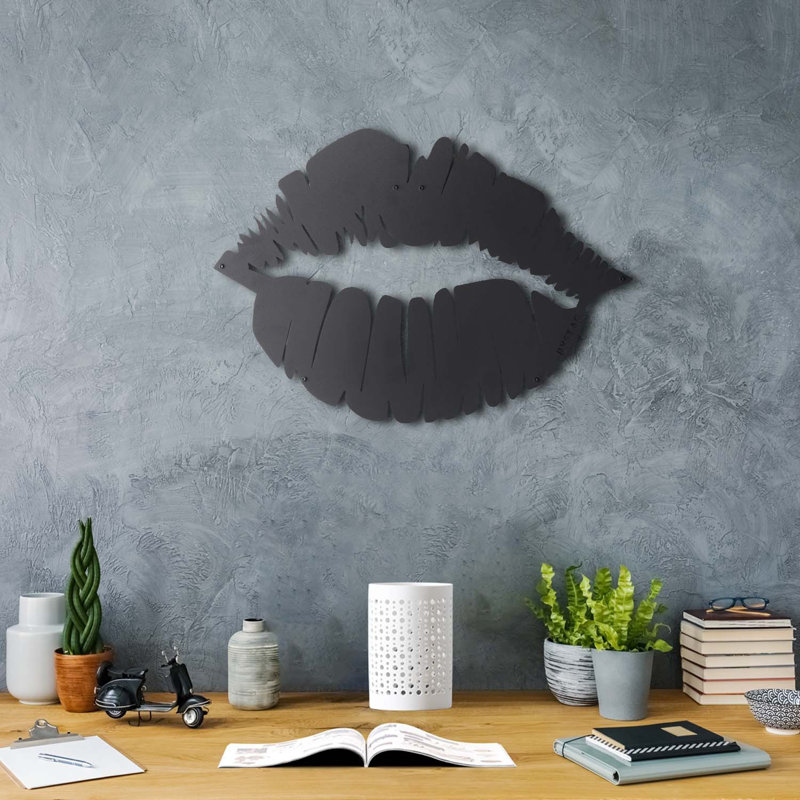 Elegant Black Decorative Metal Wall Accessory, 13.8 x 19.3 inches | 100% Metal Construction, Thickness: 0.08 inches | Easy Wall-Mount Design | Perfect for Home Decor & Modern Aesthetics