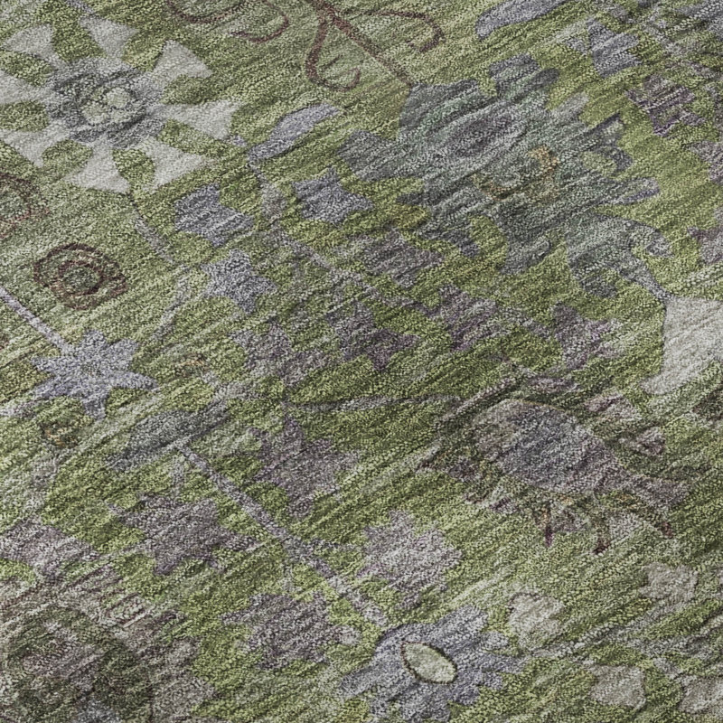 Tapis lavable à la machine de qualité supérieure Mayfield AMF2231, Aloès, 1 pi 8 po x 2 pi 6 po