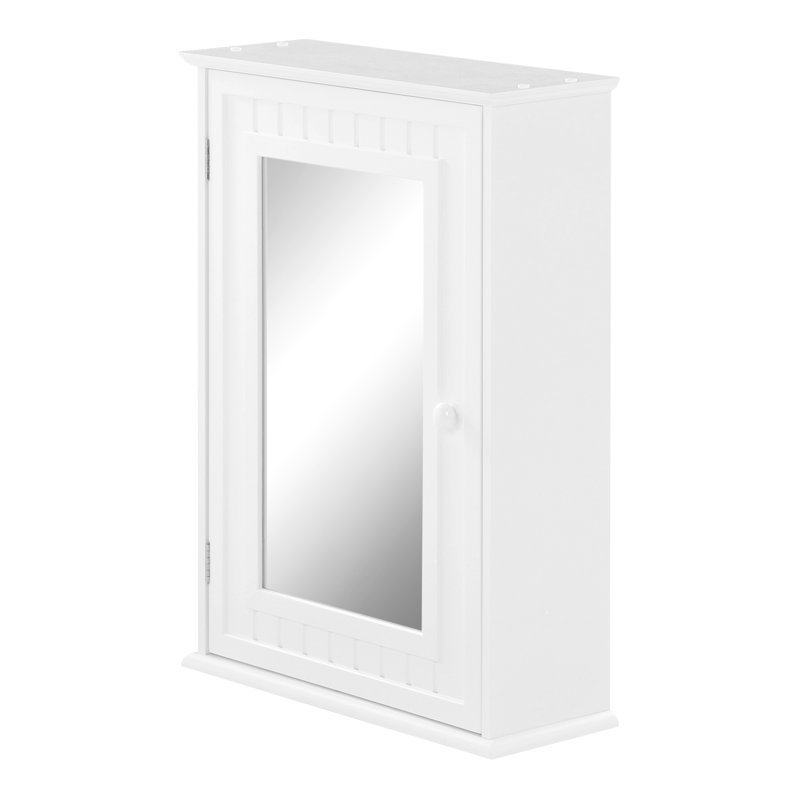 Fishman 48mm W 66mm H Surface Frameless Medicine Cabinet Mirror 2 Adjustable