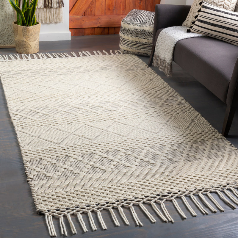 Tapis crème en laine Dulvert, Rectangle 6 pi x 9 pi