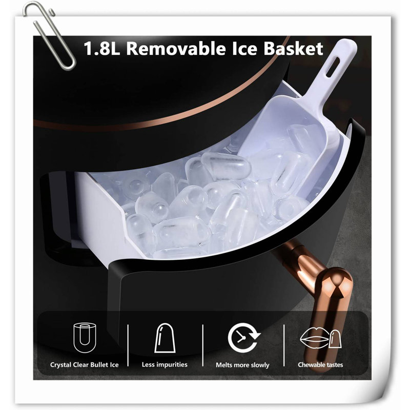 GLOBAL GIRLS LLC 33 Lb. Daily Production Bullet Clear Ice Countertop Machine
