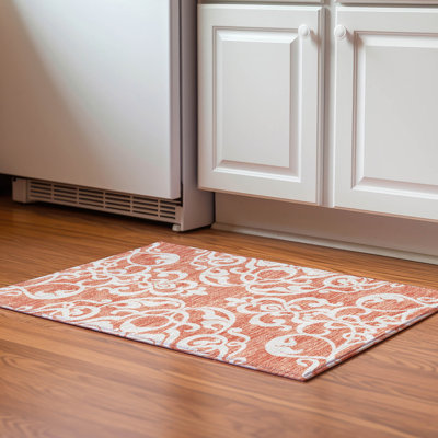Premium Machine Washable Prisco Coral Rug