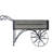 Metal And Wood Trolley Cart Planter With Curved Handle Back Legs, 24.4X12.6X15.4 Inches, 9.9 Lbs, Adds Elegance Small Potted Plant Stand Design Two Wheels, Lbs