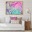 «Mauve et bleu», art liquide - reproduction sur toile-67381055-67381051