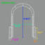 Arche de jardin en métal l 55 po x H 94,5 po-126234371